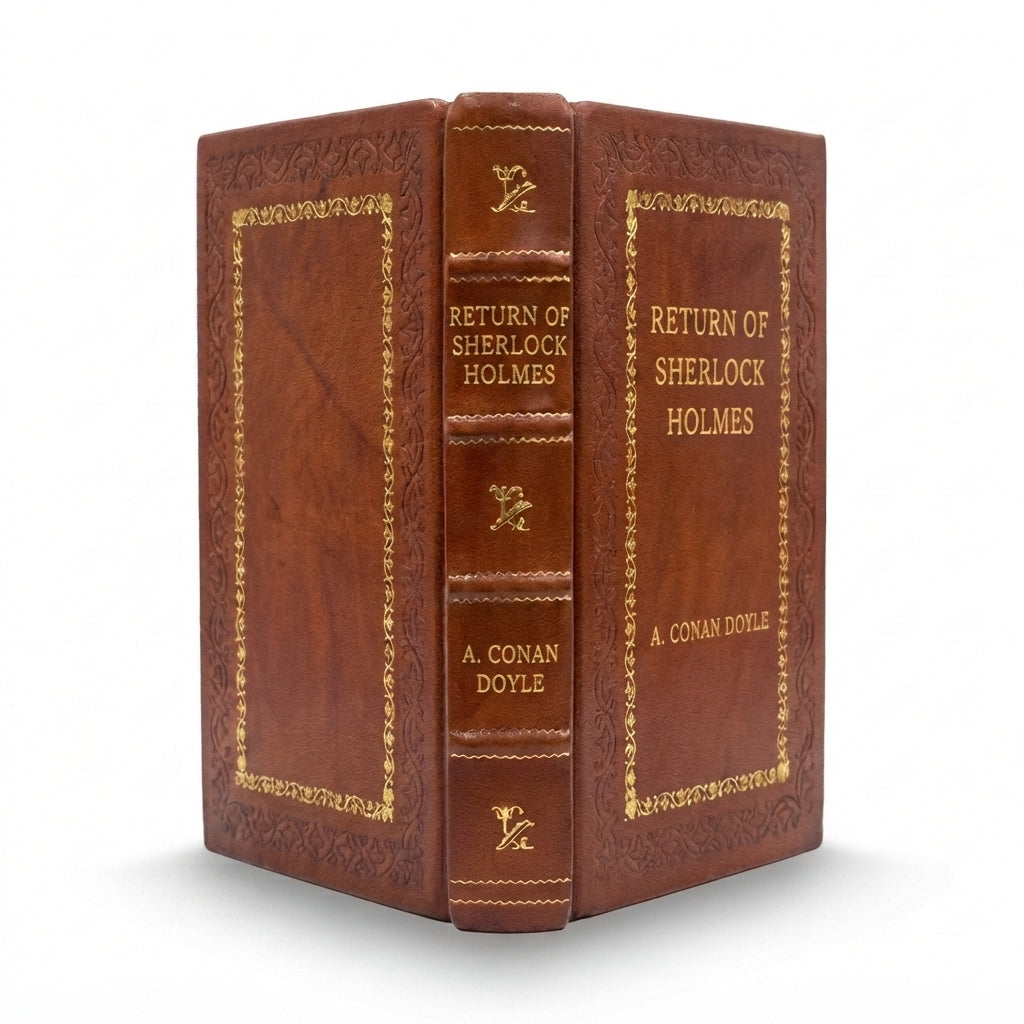 The Return of Sherlock Holmes by Arthur Conan Doyle handcrafted leather bound edition