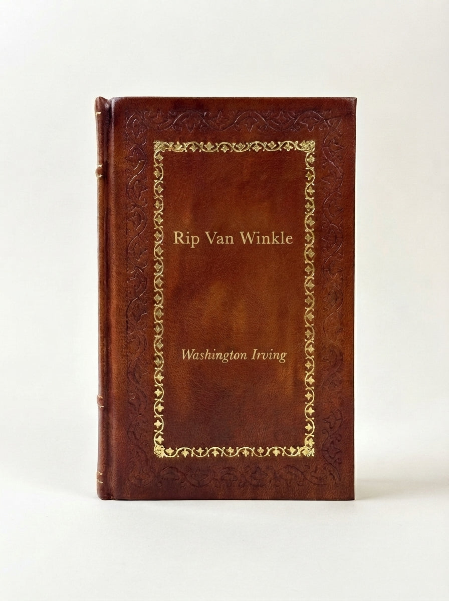 Rip Van Winkle by Washington Irving handcrafted leather bound edition