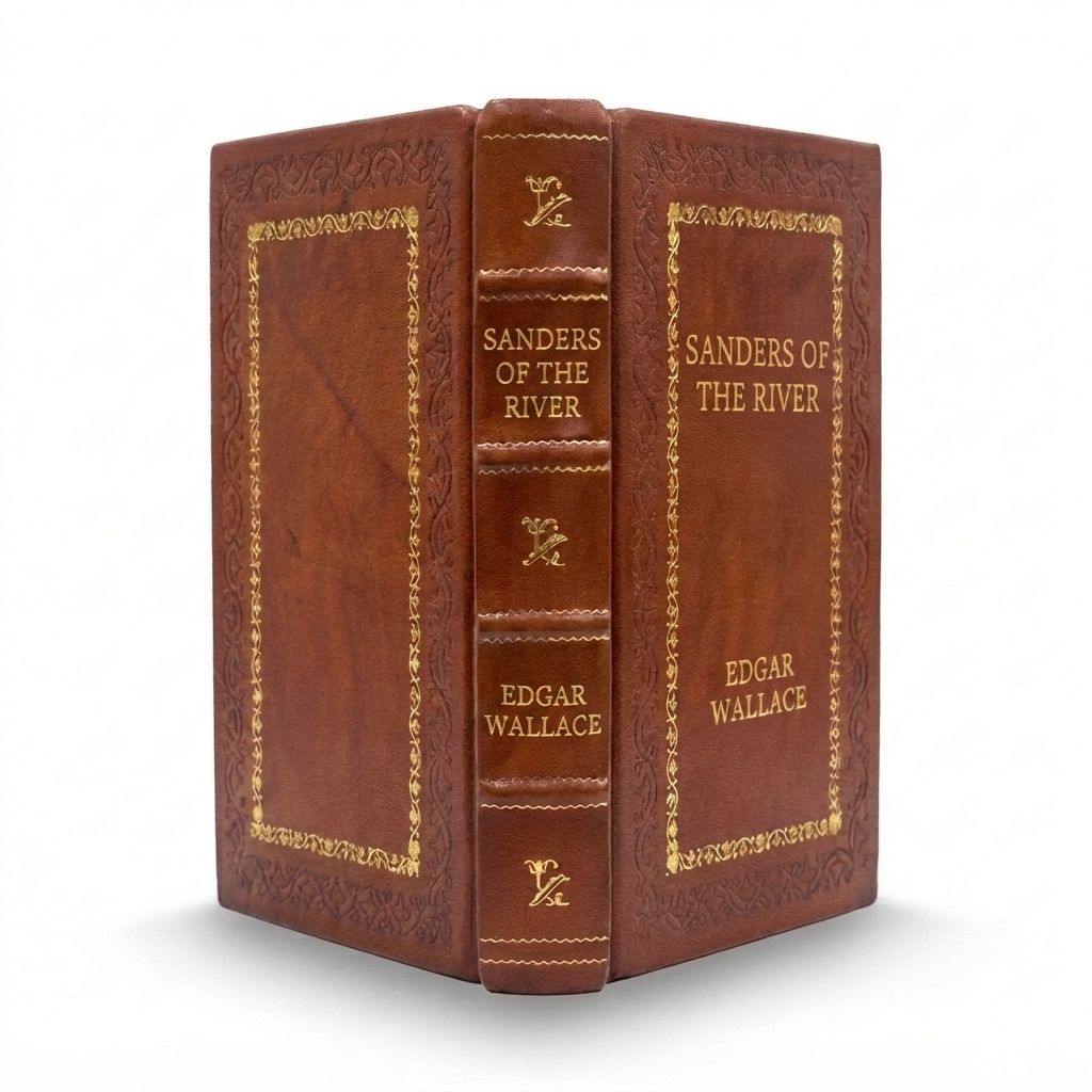 Sanders of the River by Edgar Wallace — handcrafted leather bound edition with gold embossing