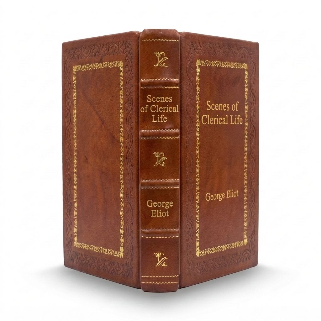 Scenes of Clerical Life by George Eliot — handcrafted leather bound edition with gold embossing
