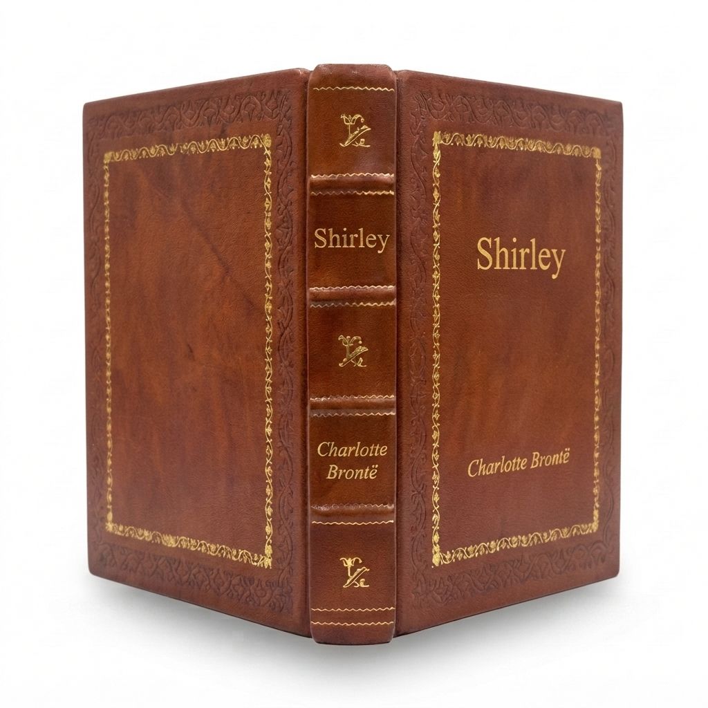 Shirley by Charlotte Brontë — handcrafted leather bound edition with gold embossing