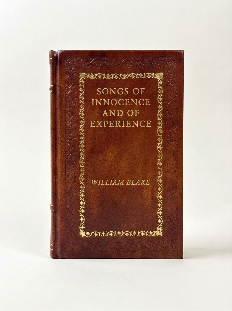 Songs of Innocence and of Experience by William Blake — handcrafted leather bound edition with gold embossing