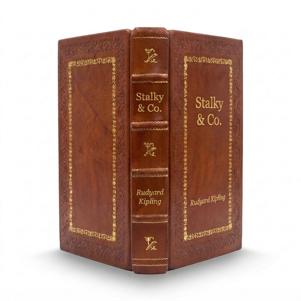Stalky and Co by Rudyard Kipling — handcrafted leather bound edition with gold embossing