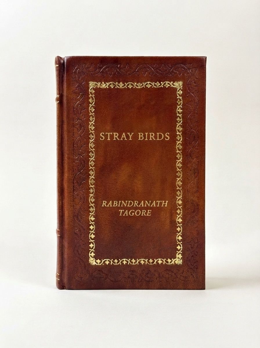 Stray Birds by Rabindranath Tagore — handcrafted leather bound edition with gold embossing