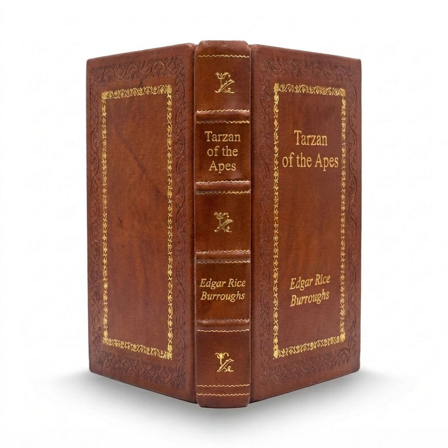 Tarzan of the Apes by Edgar Rice Burroughs — handcrafted leather bound edition with gold embossing