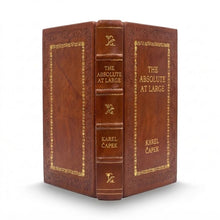 The Absolute at Large by Karel Čapek — handcrafted leather bound edition with gold embossing