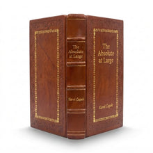 The Absolute at Large by Karel Čapek — handcrafted leather bound edition with gold embossing
