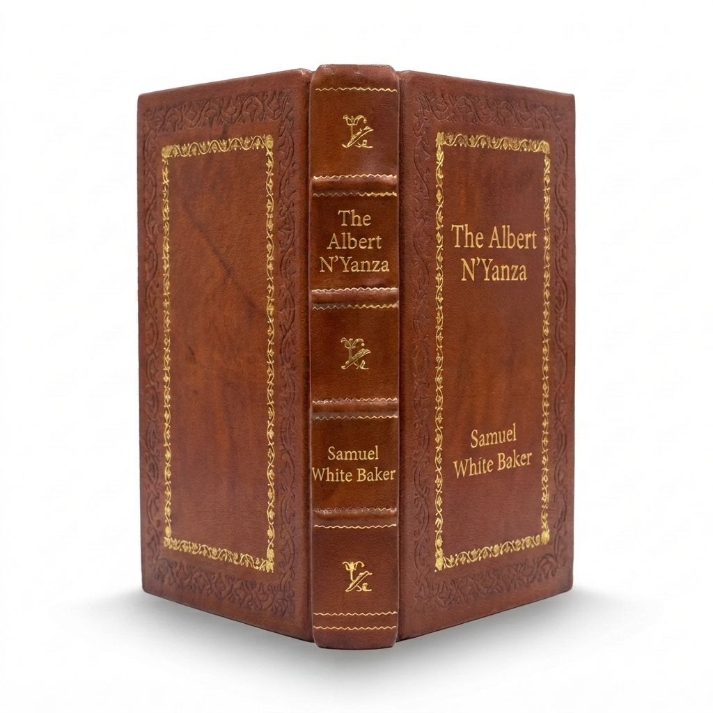 The Albert N'Yanza by Samuel White Baker — handcrafted leather bound edition with gold embossing