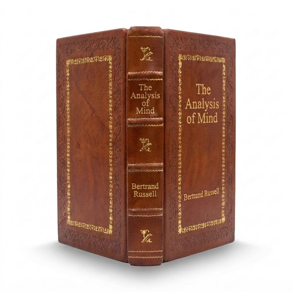 The Analysis of Mind by Bertrand Russell — handcrafted leather bound edition with gold embossing