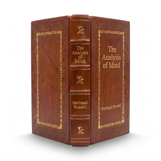 The Analysis of Mind by Bertrand Russell — handcrafted leather bound edition with gold embossing
