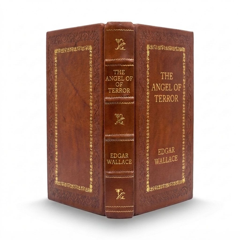 The Angel of Terror by Edgar Wallace — handcrafted leather bound edition with gold embossing