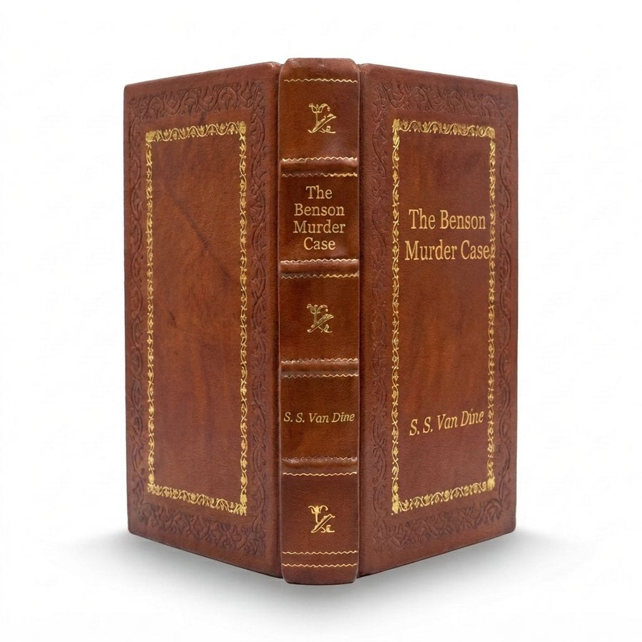 The Benson Murder Case by S. S. Van Dine — handcrafted leather bound edition with gold embossing