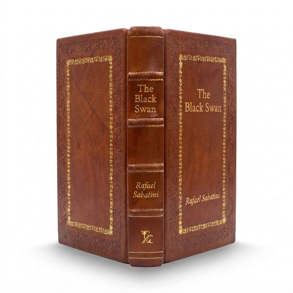 The Black Swan by Rafael Sabatini — handcrafted leather bound edition with gold embossing