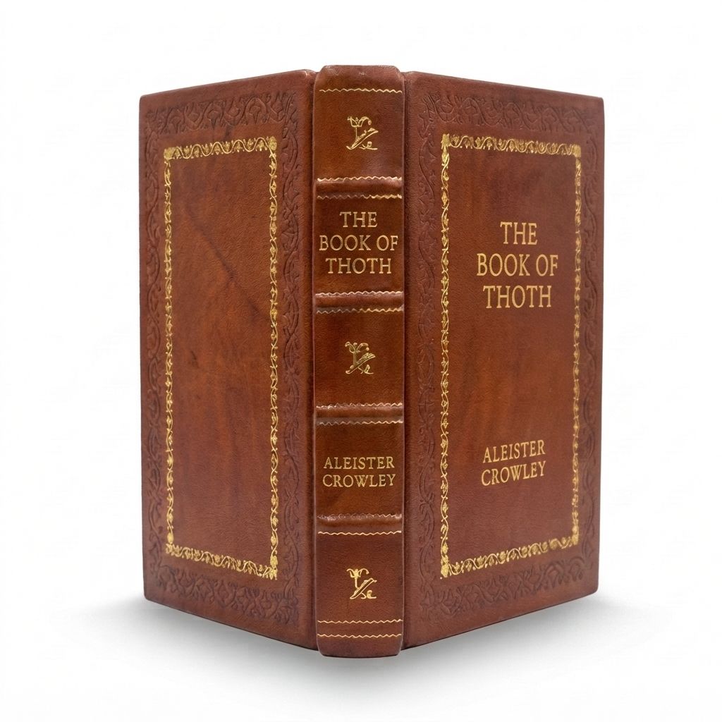 The Book of Thoth by Aleister Crowley — handcrafted leather bound edition with gold embossing