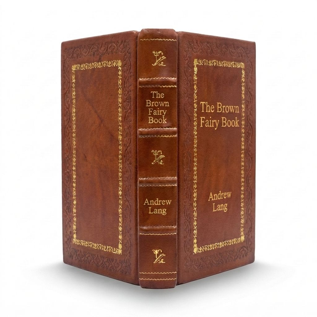 The Brown Fairy Book by Andrew Lang — handcrafted leather bound edition with gold embossing