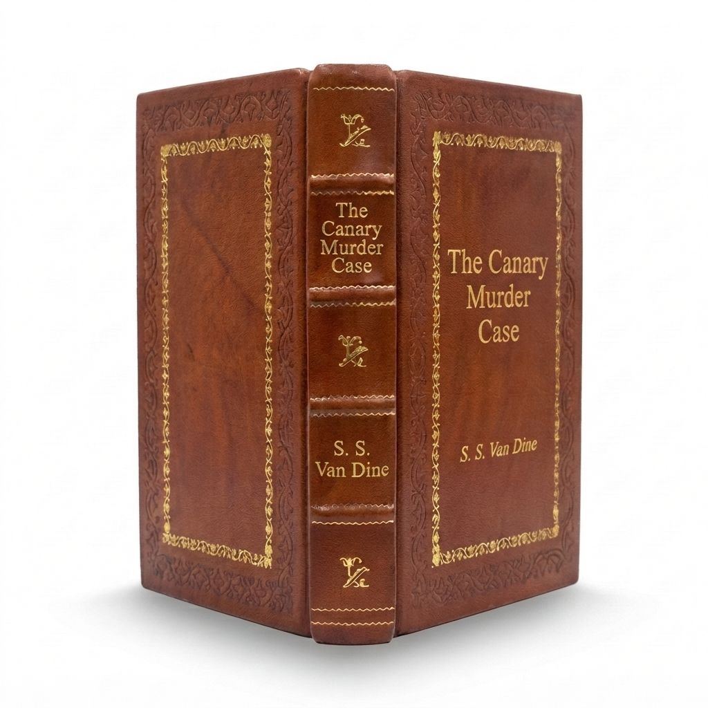 The Canary Murder Case by S. S. Van Dine — handcrafted leather bound edition with gold embossing