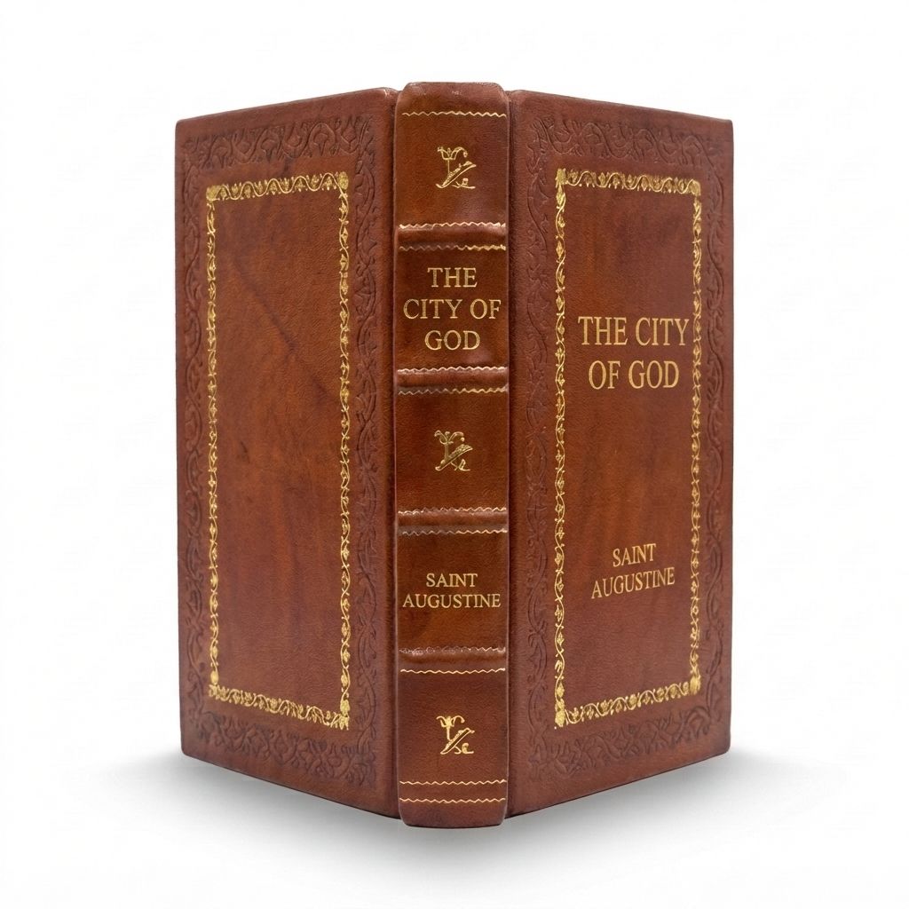 The City of God by Saint Augustine — handcrafted leather bound edition with gold embossing