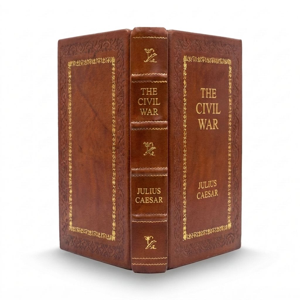 The Civil War by Julius Caesar — handcrafted leather bound edition with gold embossing