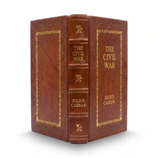 The Civil War by Julius Caesar — handcrafted leather bound edition with gold embossing