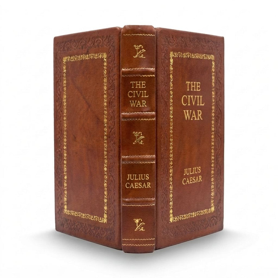 The Civil War by Julius Caesar — handcrafted leather bound edition with gold embossing