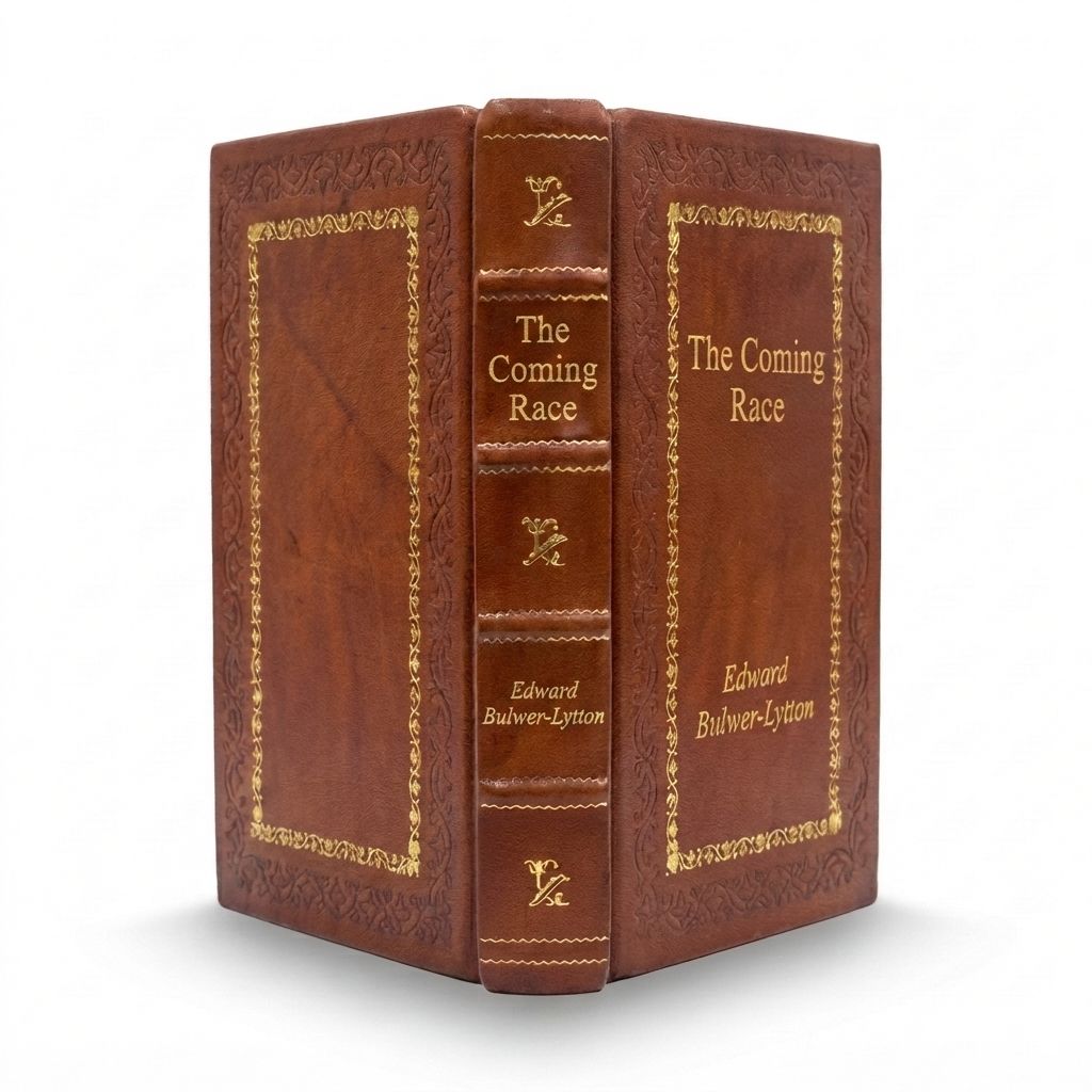 The Coming Race by Edward Bulwer-Lytton — handcrafted leather bound edition with gold embossing