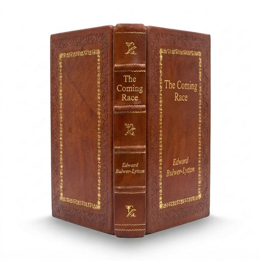 The Coming Race by Edward Bulwer-Lytton — handcrafted leather bound edition with gold embossing