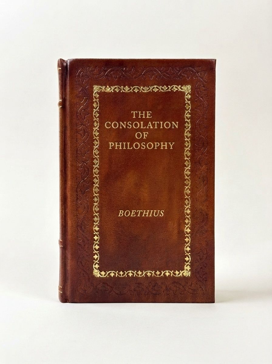 The Consolation of Philosophy by Boethius — handcrafted leather bound edition with gold embossing