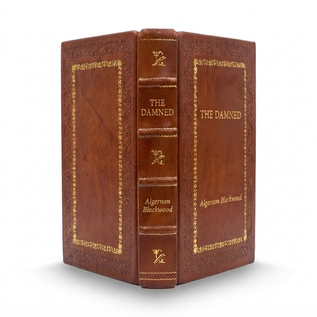 The Damned by Algernon Blackwood — handcrafted leather bound edition with gold embossing