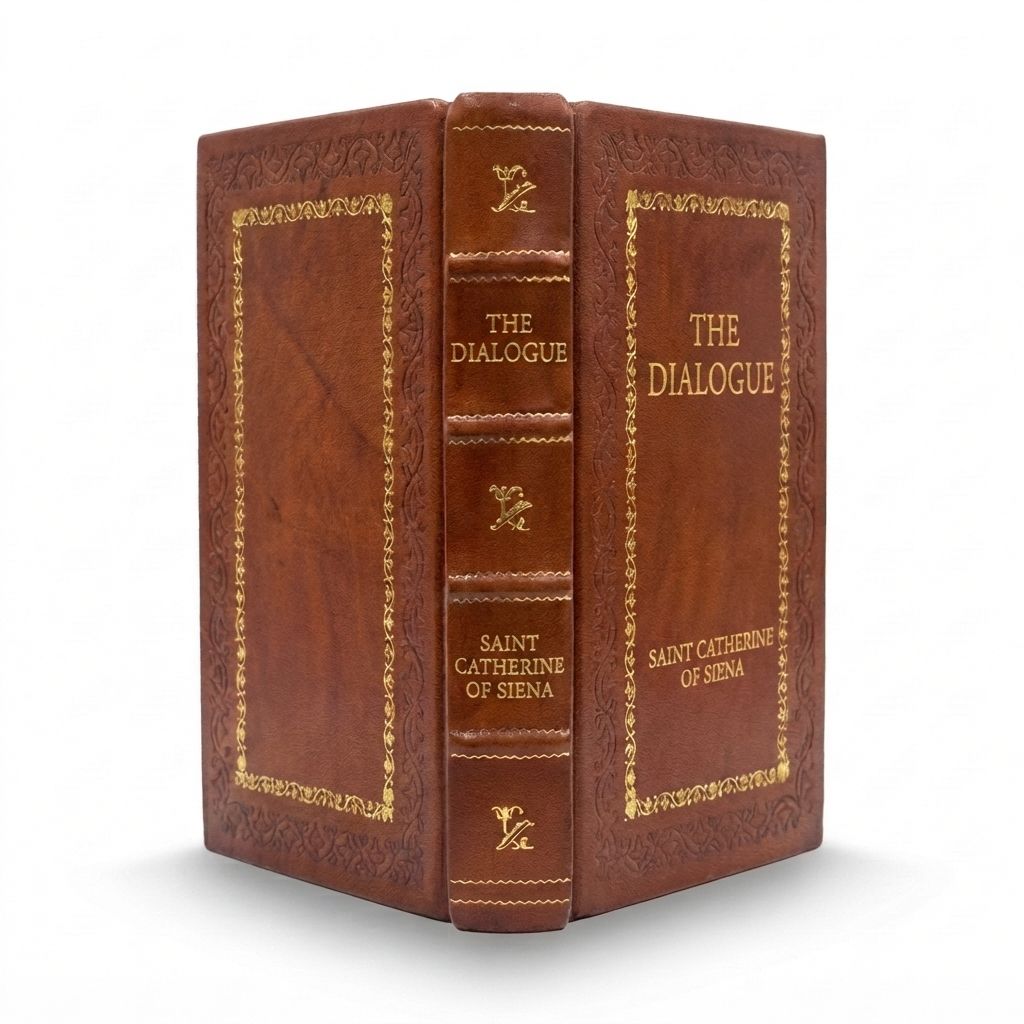 The Dialogue by Saint Catherine of Siena — handcrafted leather bound edition with gold embossing