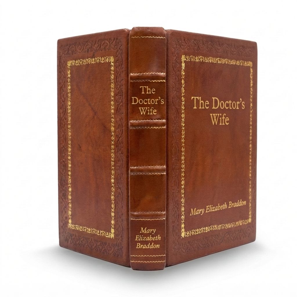 The Doctor's Wife by Mary Elizabeth Braddon — handcrafted leather bound edition with gold embossing