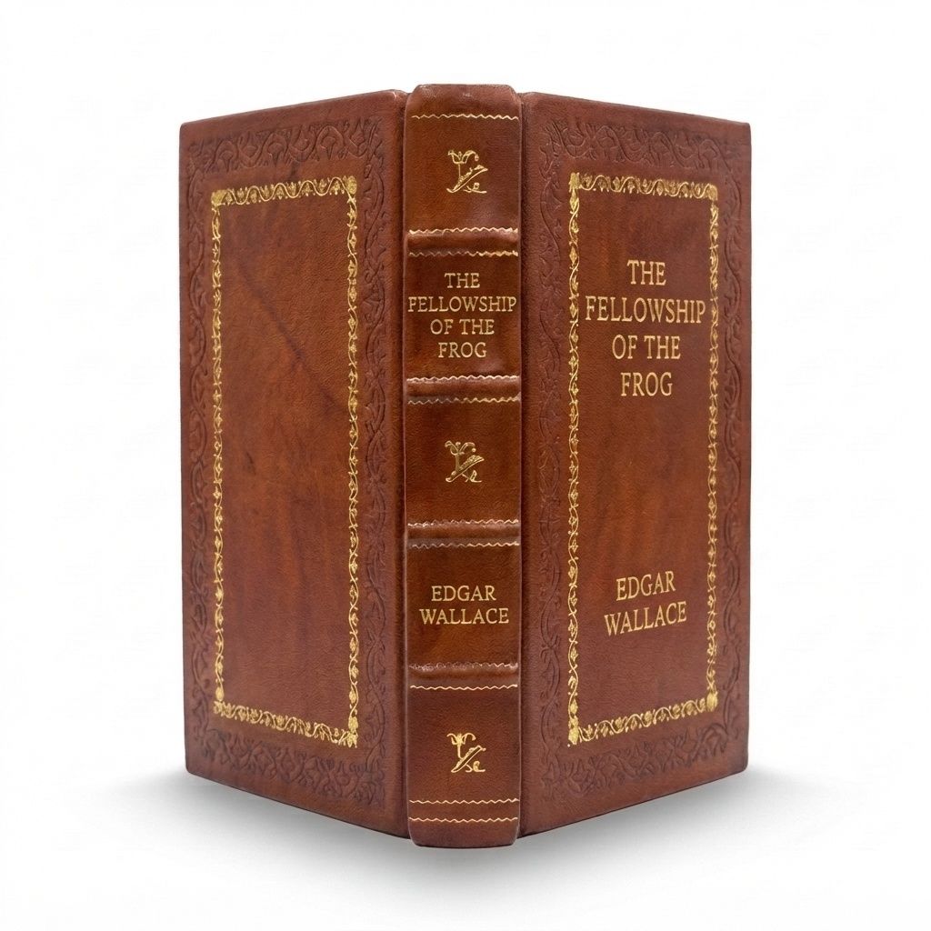 The Fellowship of the Frog by Edgar Wallace — handcrafted leather bound edition with gold embossing