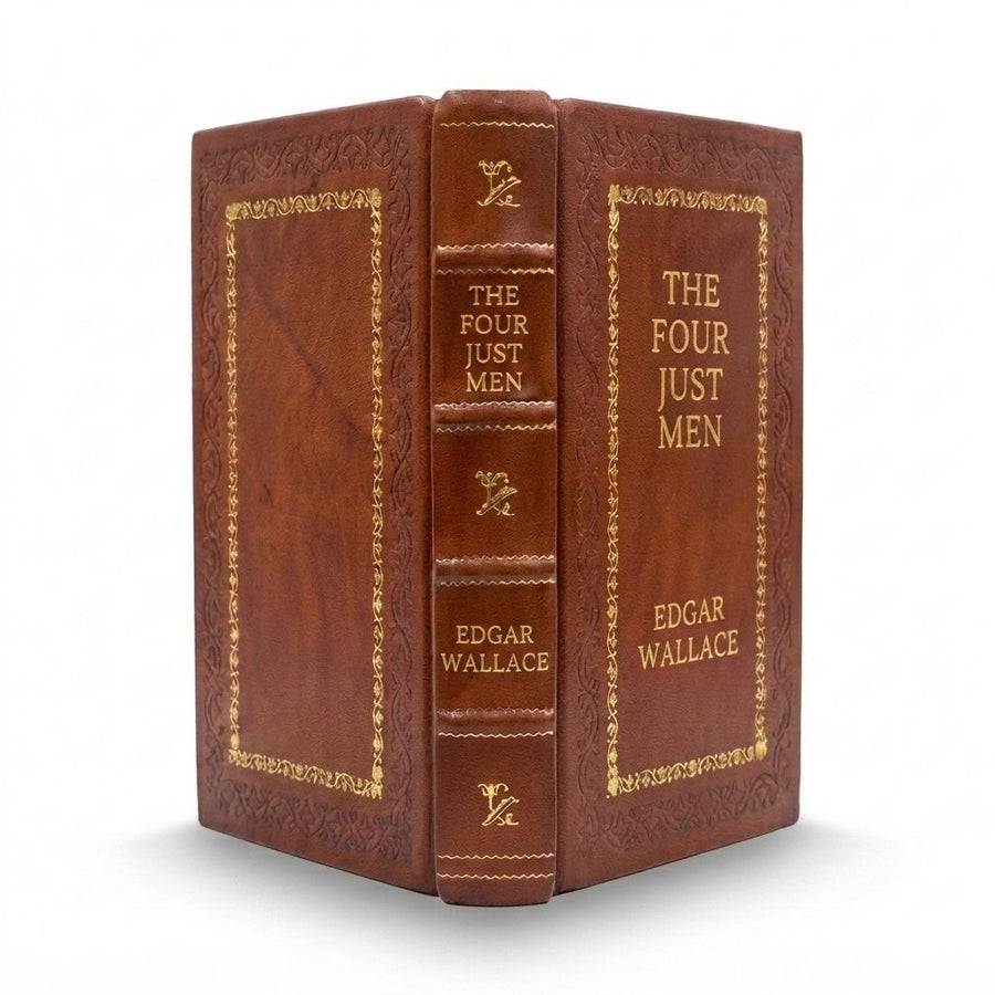 The Four Just Men by Edgar Wallace — handcrafted leather bound edition with gold embossing