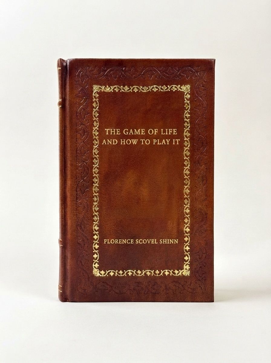 The Game of Life and How to Play It by Florence Scovel Shinn — handcrafted leather bound edition with gold embossing