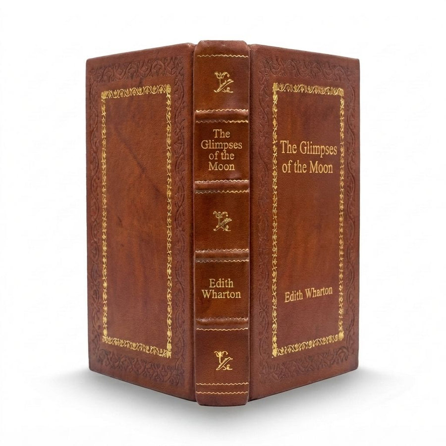 The Glimpses of the Moon by Edith Wharton — handcrafted leather bound edition with gold embossing