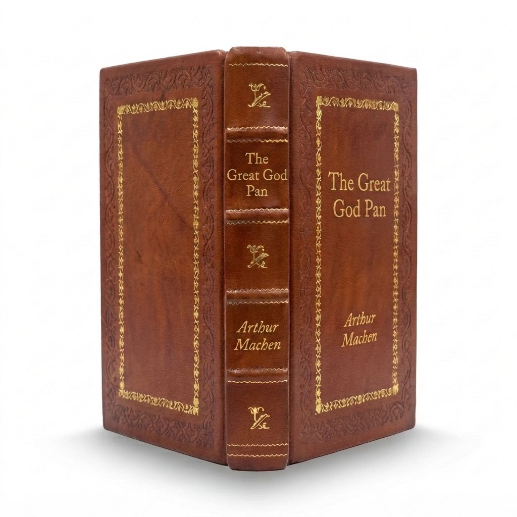 The Great God Pan by Arthur Machen — handcrafted leather bound edition with gold embossing
