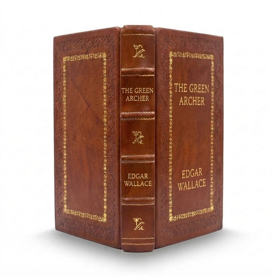 The Green Archer by Edgar Wallace — handcrafted leather bound edition with gold embossing