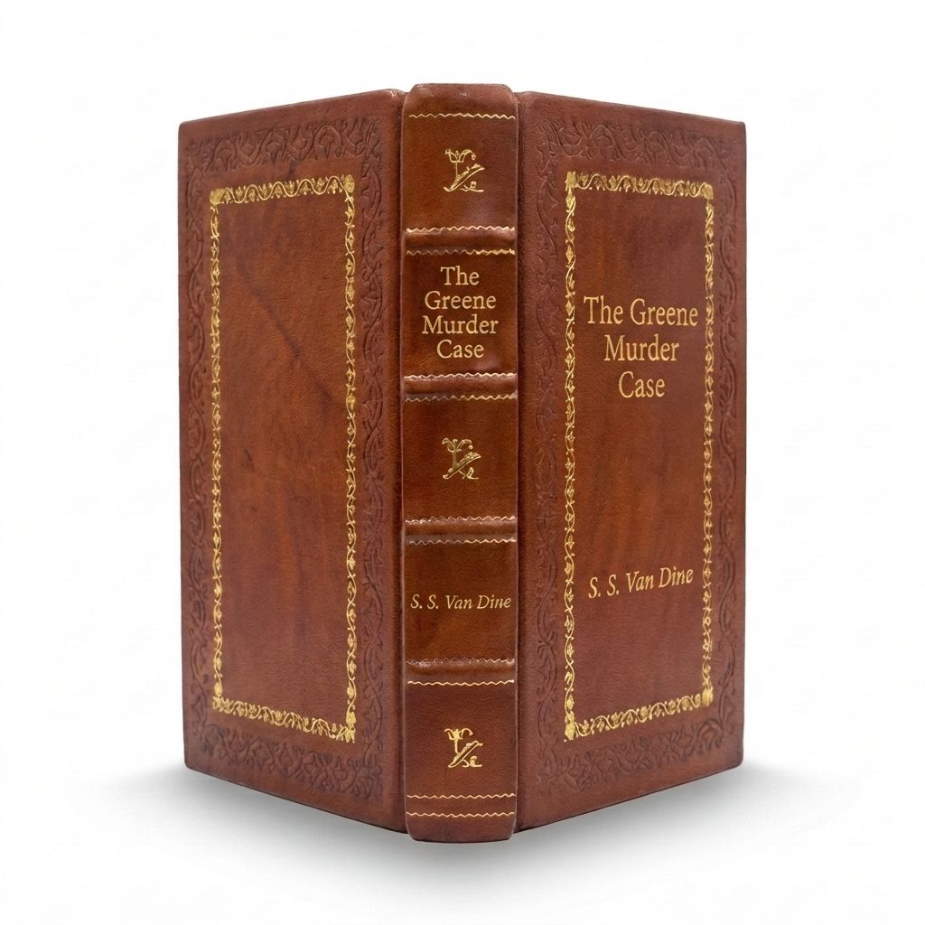 The Greene Murder Case by S. S. Van Dine — handcrafted leather bound edition with gold embossing