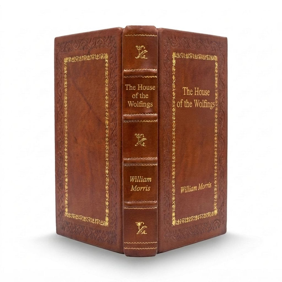The House of the Wolfings by William Morris — handcrafted leather bound edition with gold embossing