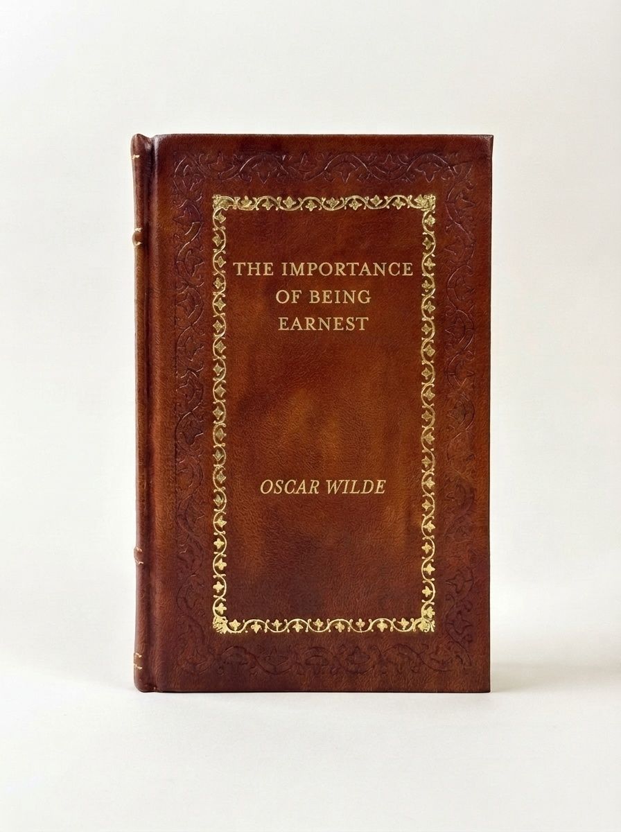 The Importance of Being Earnest by Oscar Wilde — handcrafted leather bound edition with gold embossing