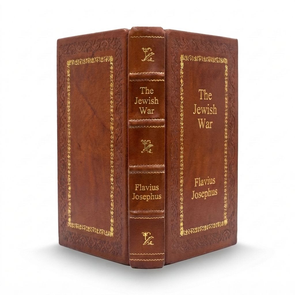 The Jewish War by Flavius Josephus — handcrafted leather bound edition with gold embossing