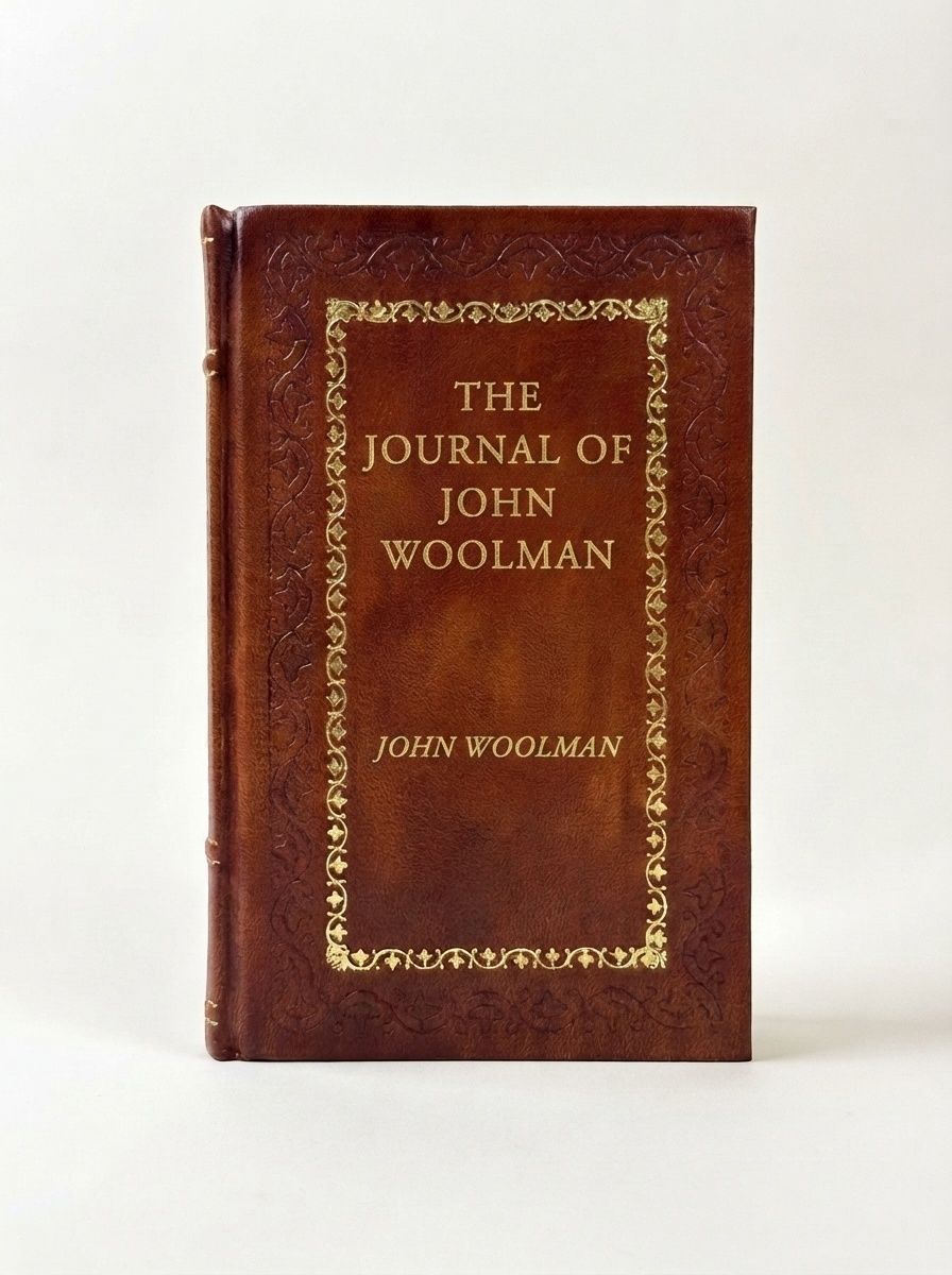 The Journal of John Woolman by John Woolman — handcrafted leather bound edition with gold embossing