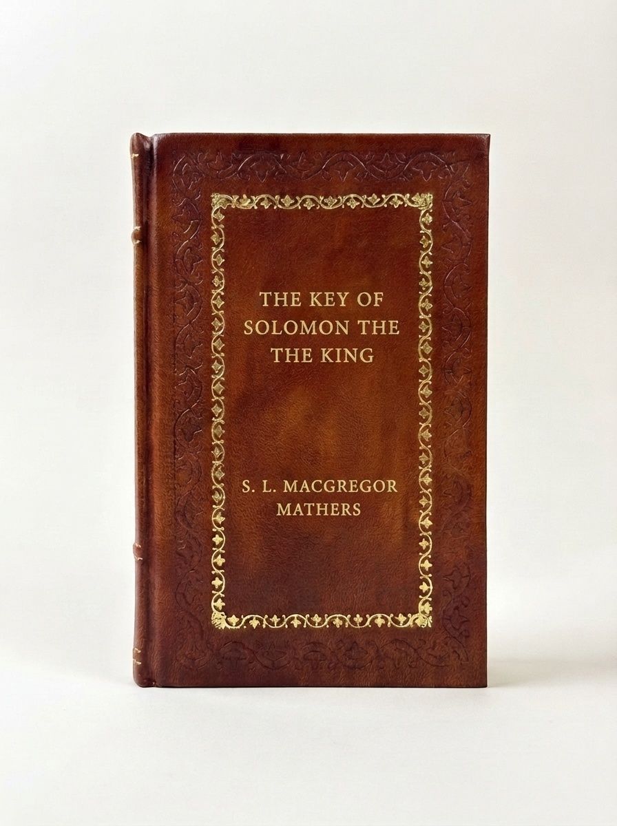 The Key of Solomon the King by S. L. MacGregor Mathers — handcrafted leather bound edition with gold embossing