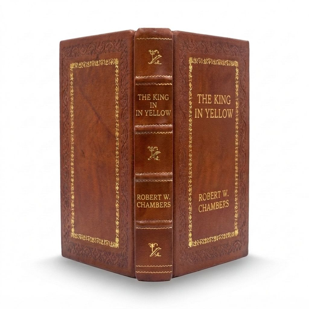 The King in Yellow by Robert W. Chambers — handcrafted leather bound edition with gold embossing