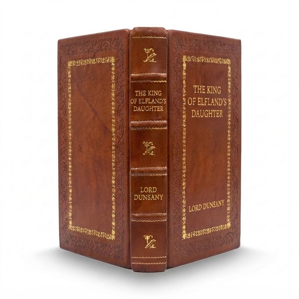 The King of Elfland's Daughter by Lord Dunsany — handcrafted leather bound edition with gold embossing