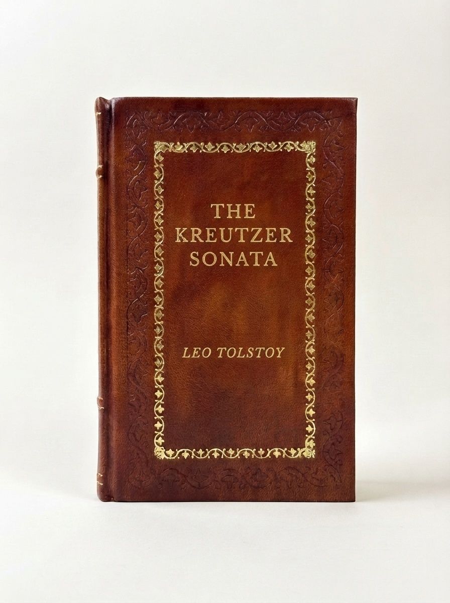 The Kreutzer Sonata by Leo Tolstoy — handcrafted leather bound edition with gold embossing