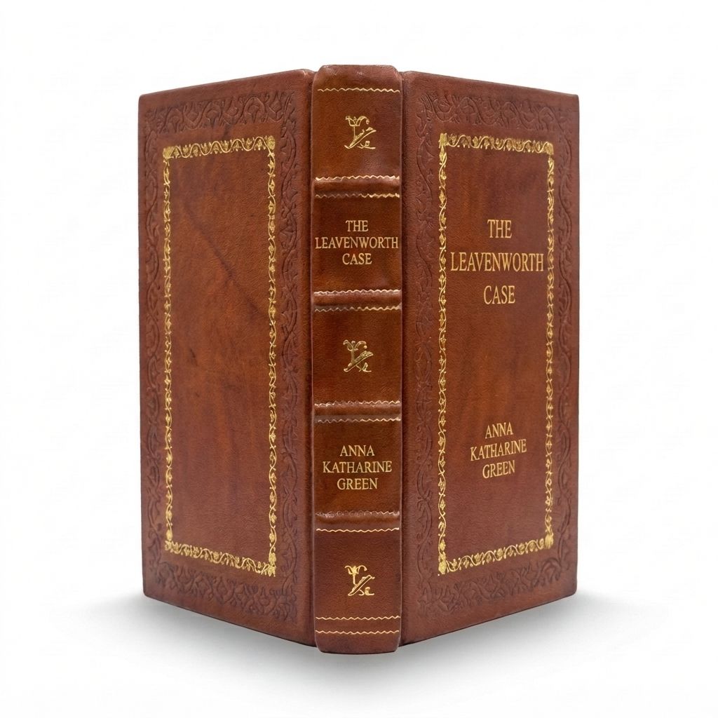 The Leavenworth Case by Anna Katharine Green — handcrafted leather bound edition with gold embossing