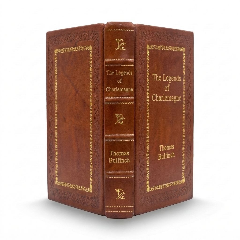The Legends of Charlemagne by Thomas Bulfinch — handcrafted leather bound edition with gold embossing