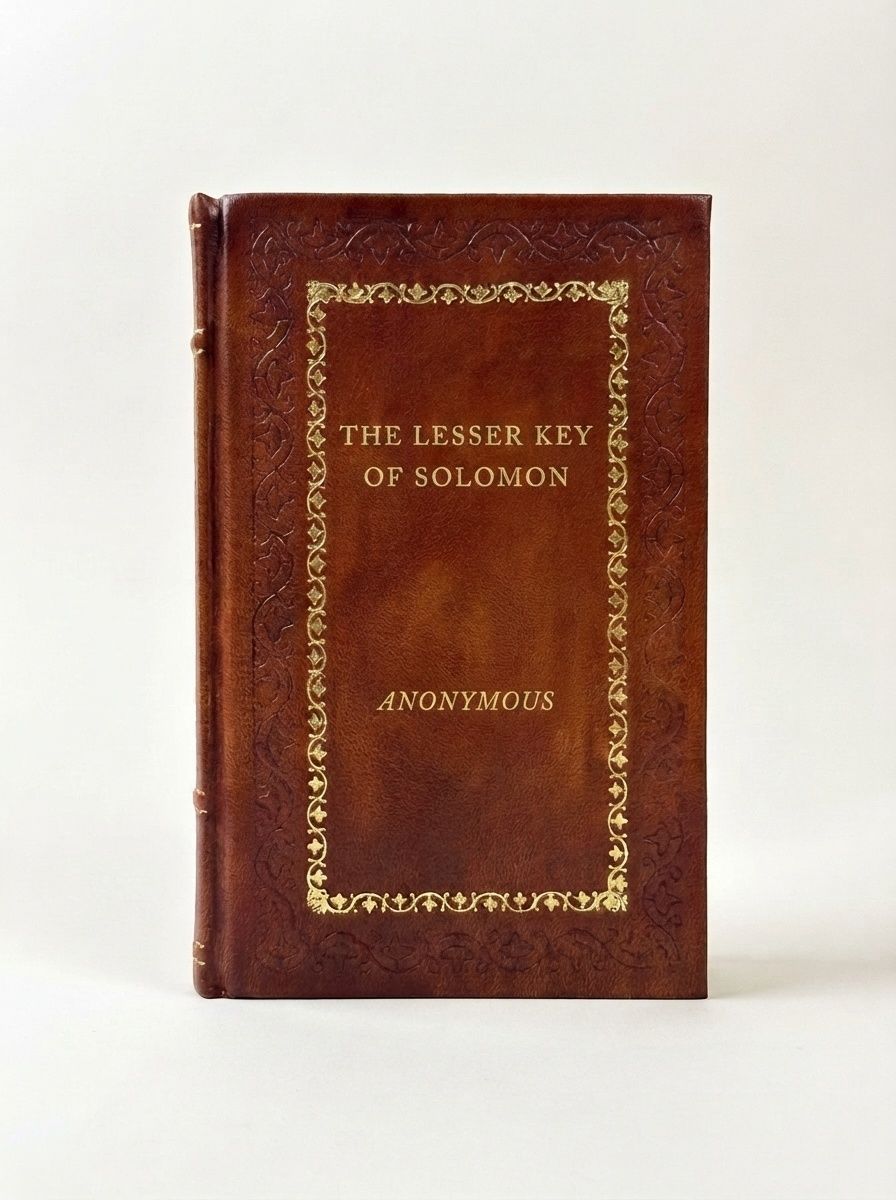 The Lesser Key of Solomon by Anonymous — handcrafted leather bound edition with gold embossing