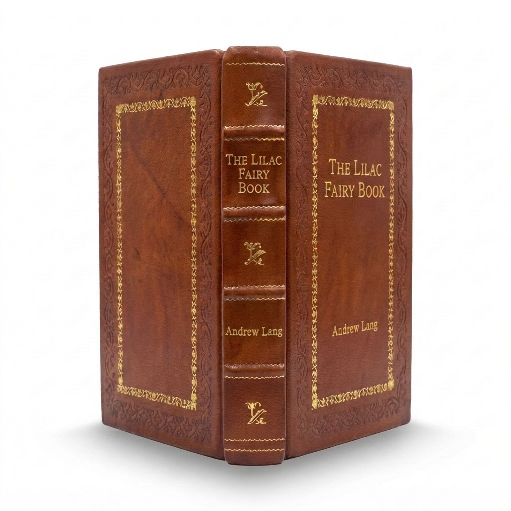 The Lilac Fairy Book by Andrew Lang — handcrafted leather bound edition with gold embossing