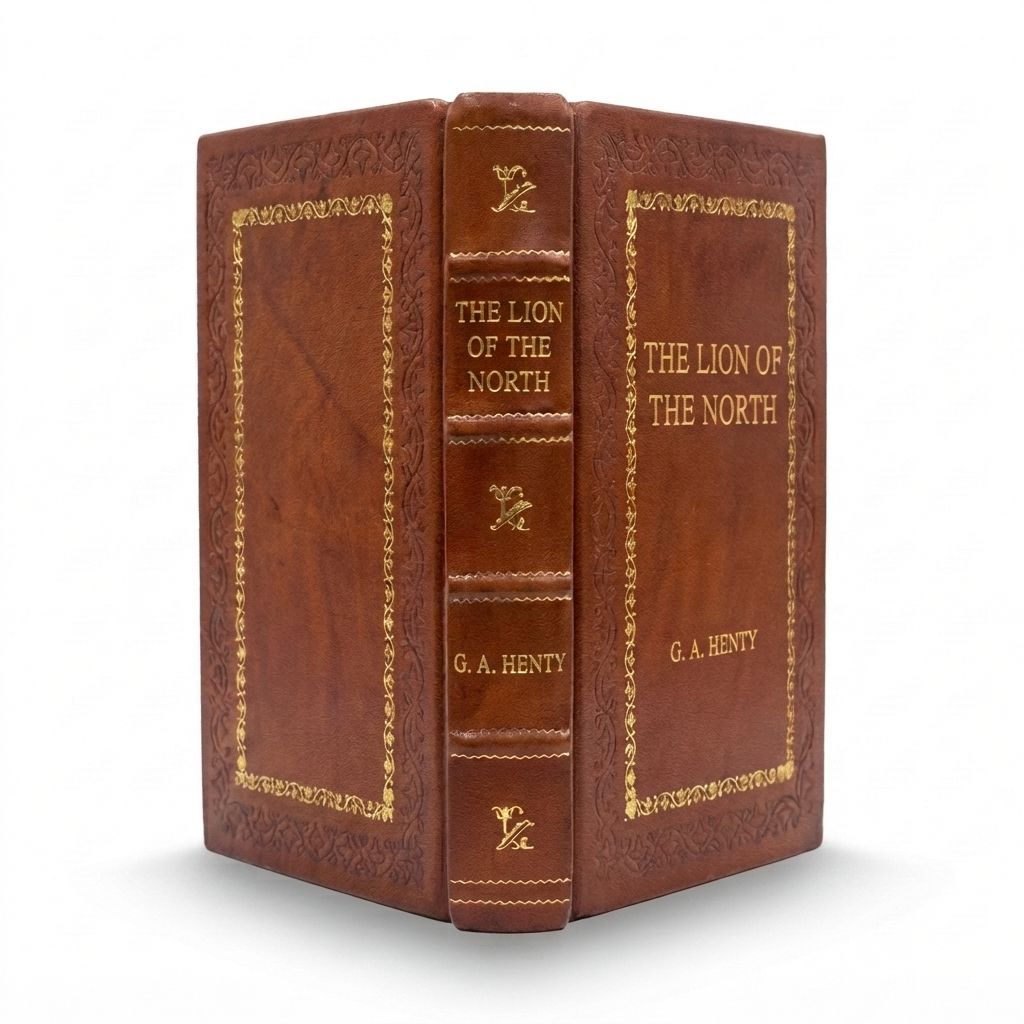 The Lion of the North by G. A. Henty — handcrafted leather bound edition with gold embossing